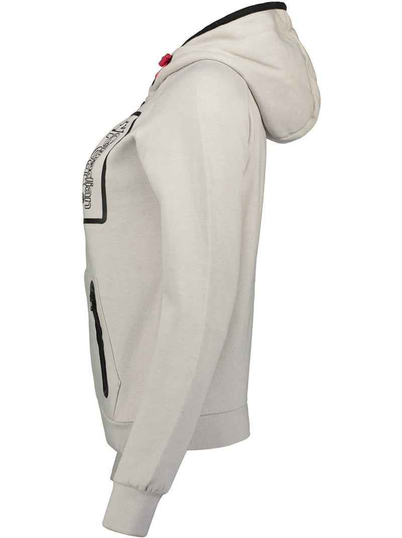 Felpa zip con cappuccio foderato fonaldeak – canadian peak Grigio chiaro - Kiabi