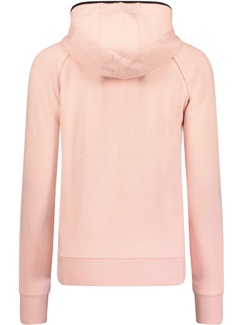 Felpa zip con cappuccio foderato fonaldeak – canadian peak Rosa chiaro - Kiabi