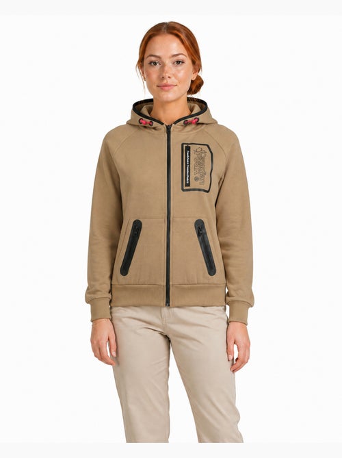 Felpa zip con cappuccio foderato fonaldeak – canadian peak - Kiabi