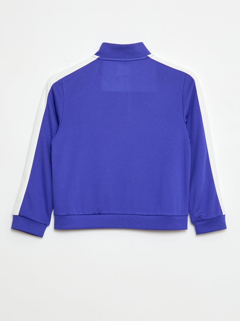 Felpa zippata con collo alto Blu - Kiabi