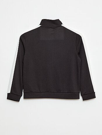 Felpa zippata con collo alto