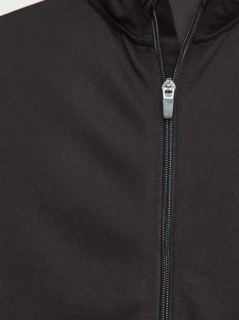 Felpa zippata con collo alto Nero - Kiabi
