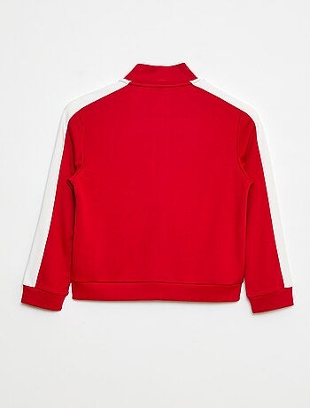 Felpa zippata con collo alto