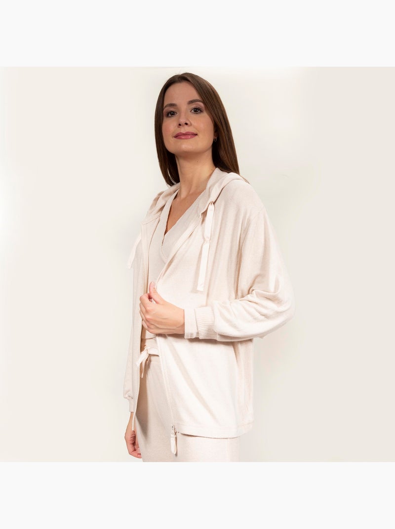 Felpe homewear donna Isotoner Beige - Kiabi