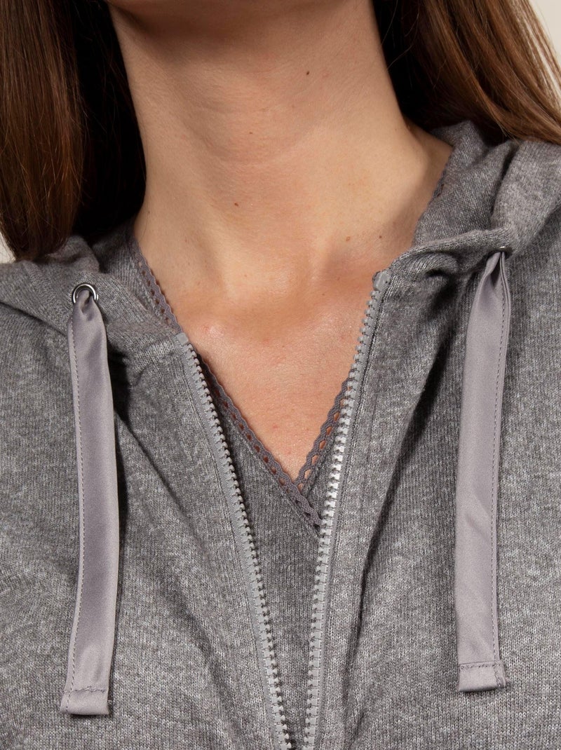 Felpe homewear donna Isotoner Grigio melangiato - Kiabi