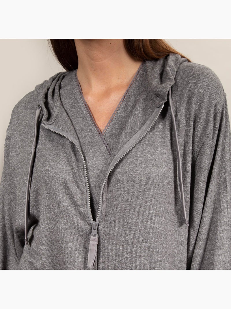 Felpe homewear donna Isotoner Grigio melangiato - Kiabi