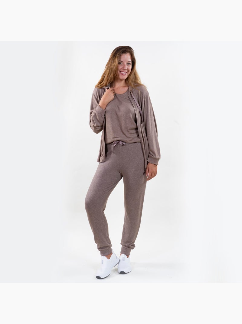 Felpe homewear donna isotoner Tortora - Kiabi