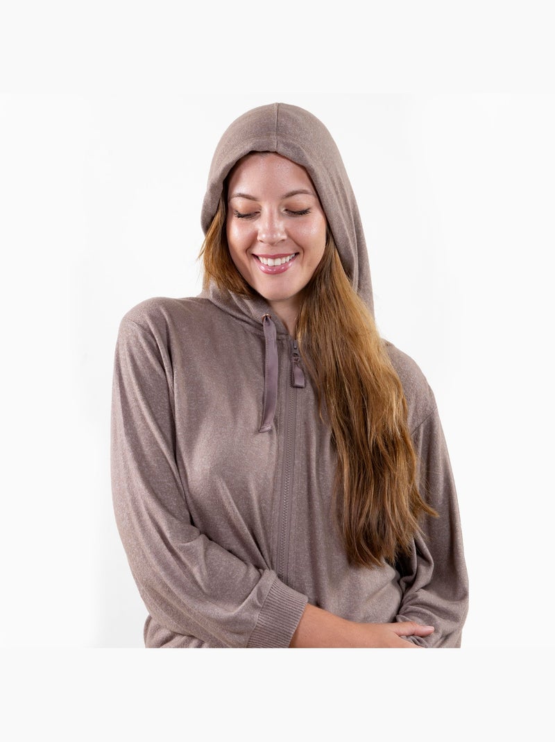 Felpe homewear donna isotoner Tortora - Kiabi