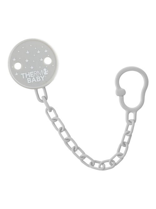 Ferma-ciuccio Thermobaby rotondo in plastica con catenella - Kiabi Ferma-ciuccio Thermobaby rotondo in plastica con catenella - Kiabi