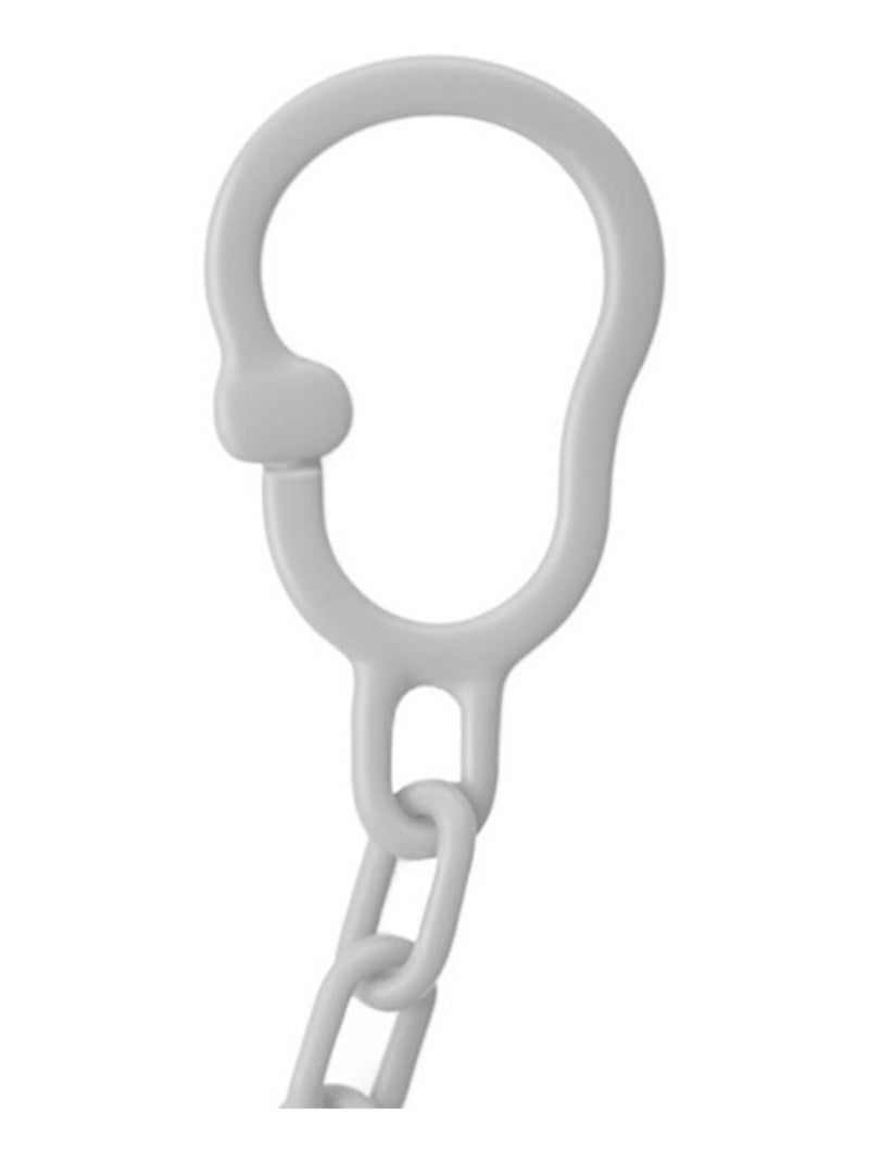 Ferma-ciuccio Thermobaby rotondo in plastica con catenella Grigio - Kiabi