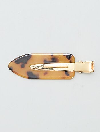Fermagli per capelli piatti leopardati - confezione da 4