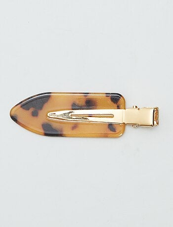Fermagli per capelli piatti leopardati - confezione da 4