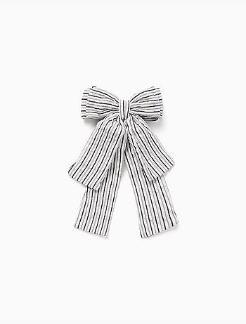 Fermaglio per capelli con fiocco a righe b&s