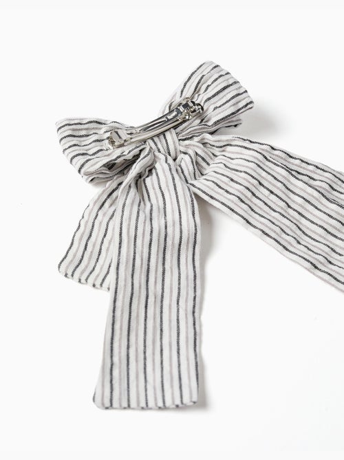Fermaglio per capelli con fiocco a righe b&s - Kiabi