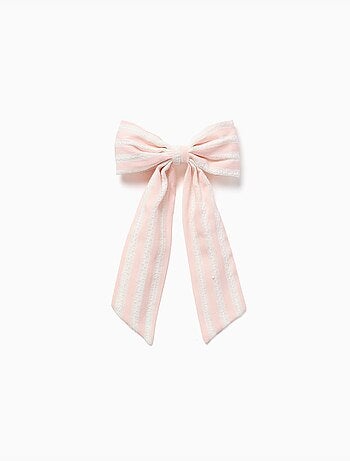 Fermaglio per capelli con fiocco a righe