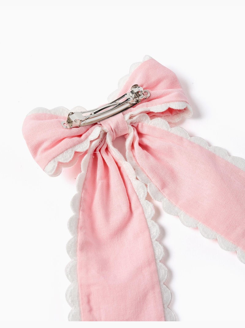Fermaglio per capelli con fiocco con bordo smerlato Multicolore - Kiabi