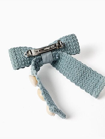 Fermaglio per capelli con fiocco e conchiglie cauri