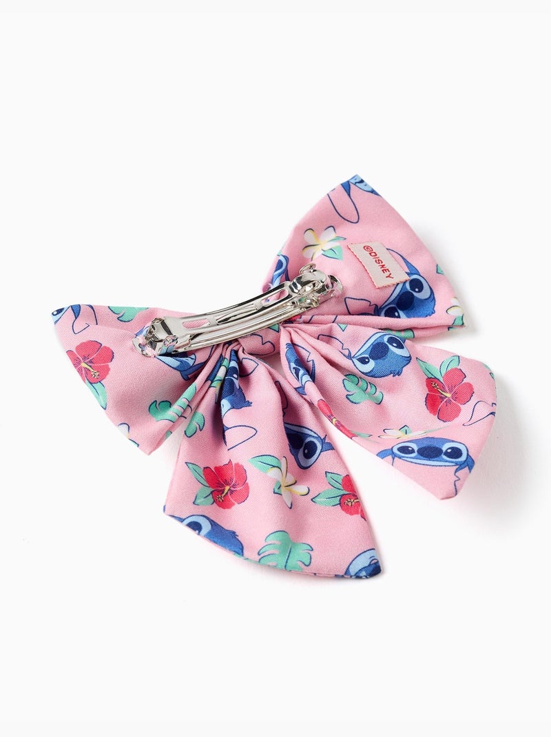 Fermaglio per capelli con fiocco e motivo stitch Rosa chiaro - Kiabi