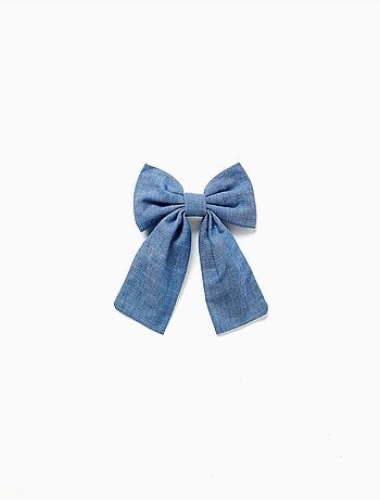 Fermaglio per capelli con fiocco in denim