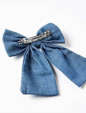 Fermaglio per capelli con fiocco in denim