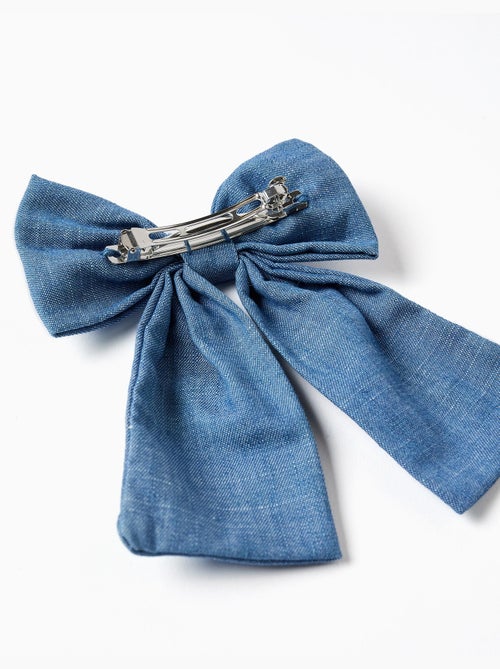 Fermaglio per capelli con fiocco in denim - Kiabi