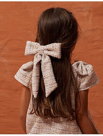 Fermaglio per capelli con fiocco in tweed