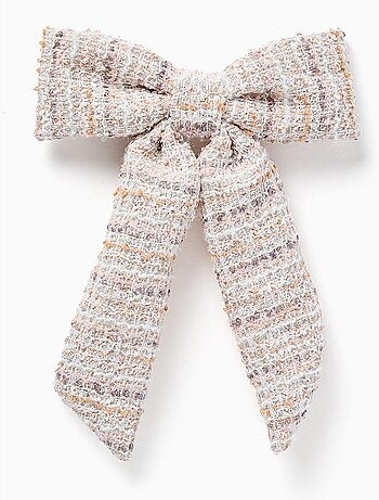 Fermaglio per capelli con fiocco in tweed