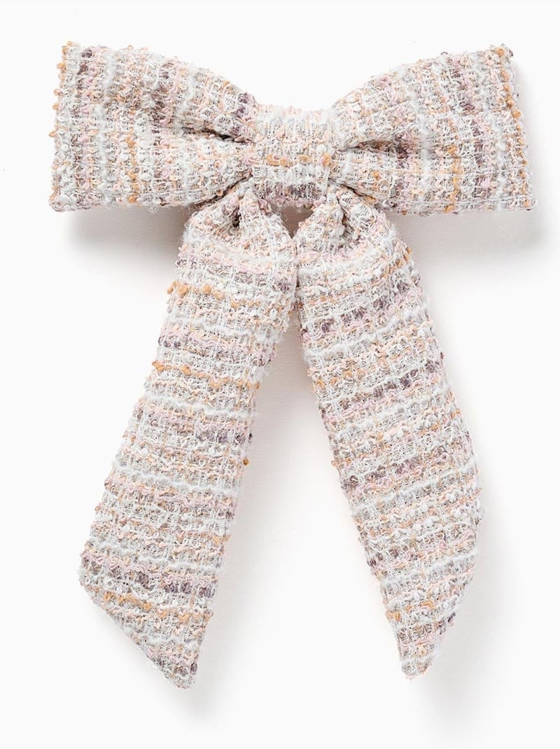 Fermaglio per capelli con fiocco in tweed Rosa chiaro - Kiabi