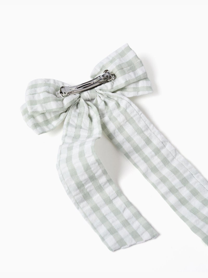 Fermaglio per capelli con fiocco vichy brothers & sisters Verde chiaro - Kiabi