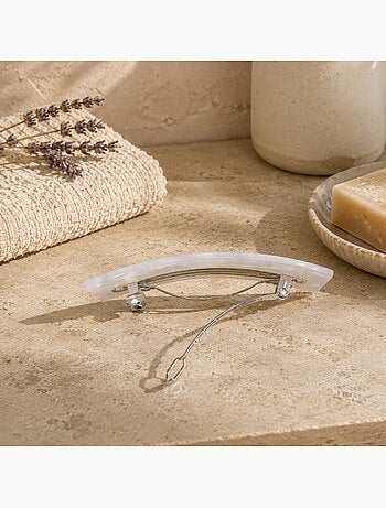 Fermaglio per capelli madreperlato in acetato