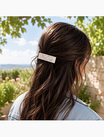 Fermaglio per capelli madreperlato in acetato