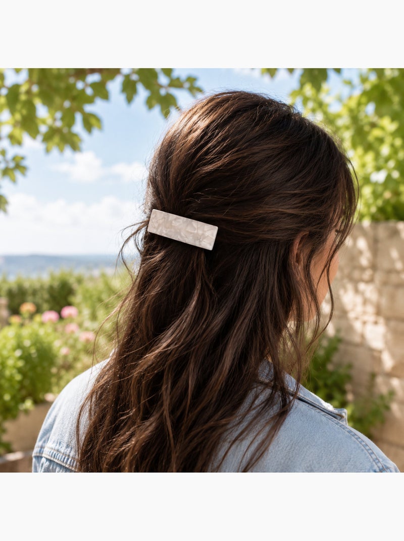 Fermaglio per capelli madreperlato in acetato Bianco perlato - Kiabi