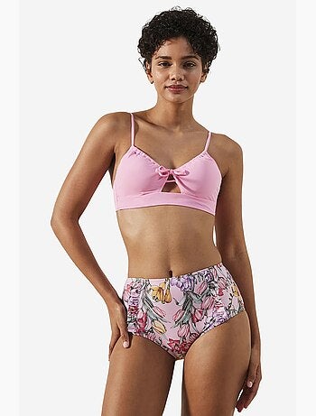 Filipa slip bikini a vita alta con stampa floreale penti