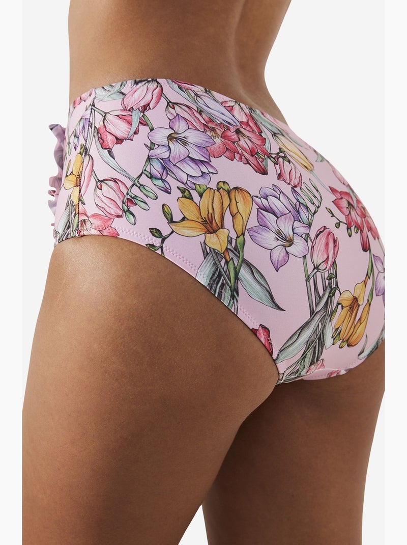 Filipa slip bikini a vita alta con stampa floreale penti Rosa - Kiabi