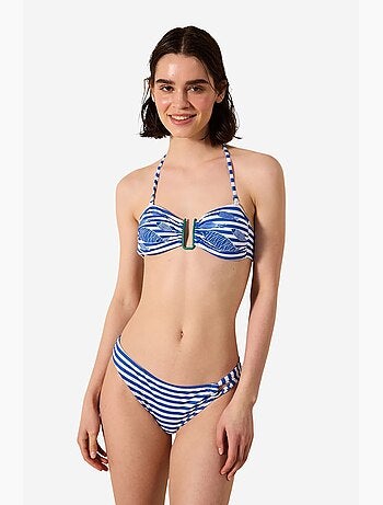 Finny slip bikini con righe laterali penti