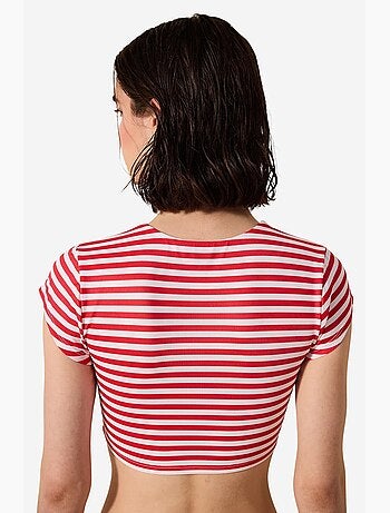 Finy tee top bikini a righe penti
