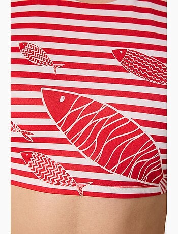 Finy tee top bikini a righe penti