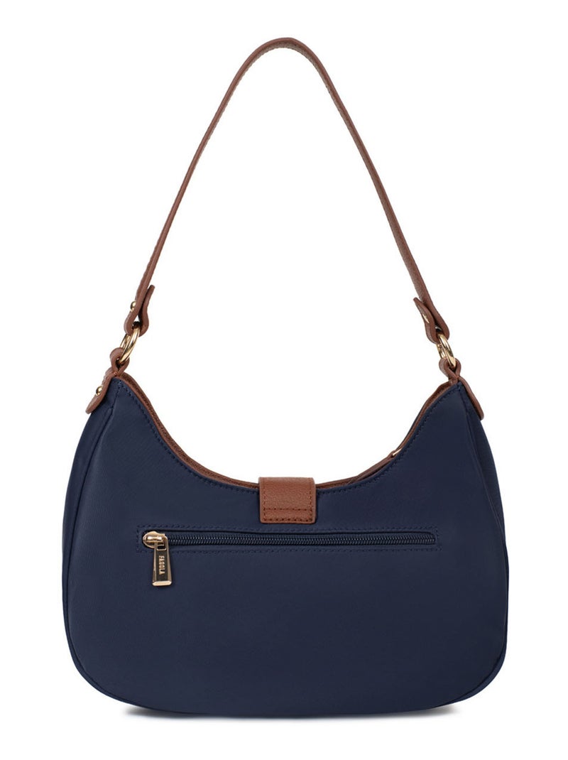FIONA - Borsa a spalla con 1 manico - Materiale idrorepellente Blu Marrone Blu - Kiabi