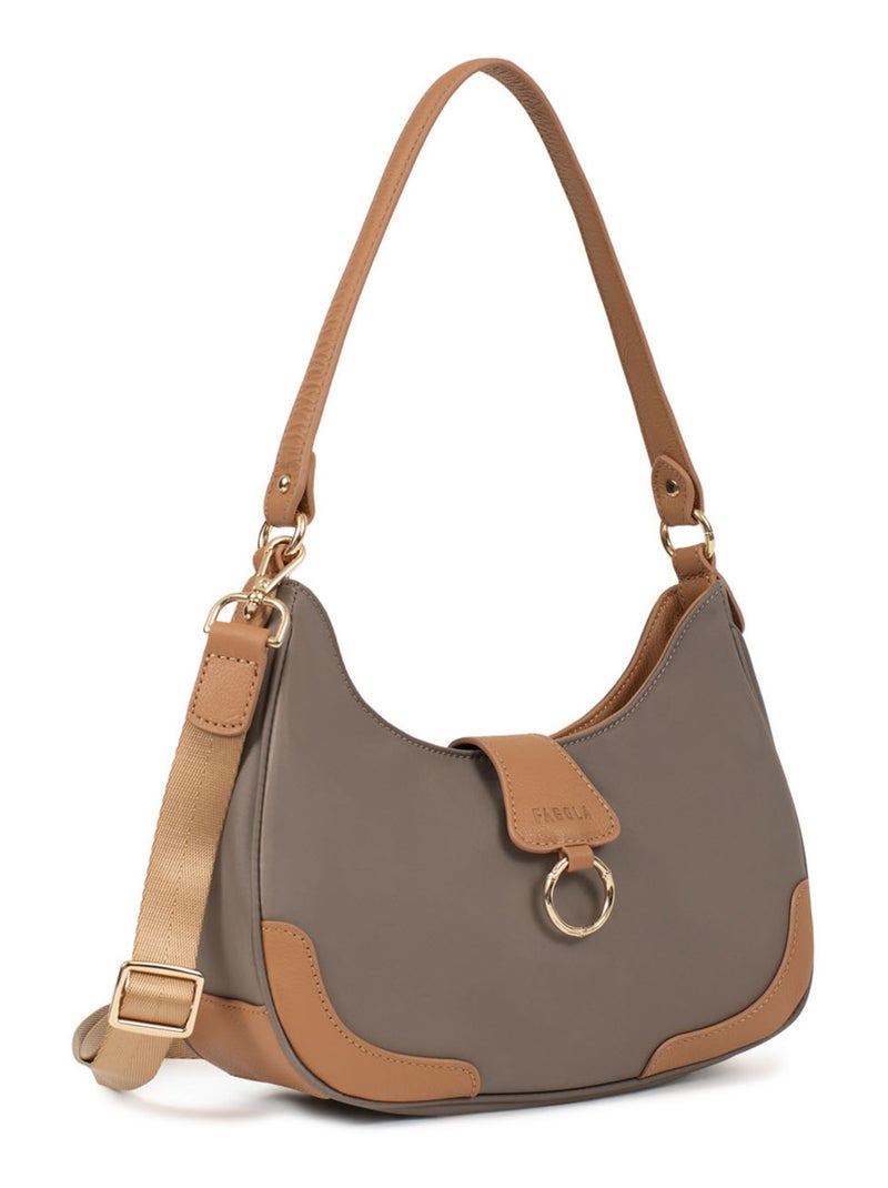 FIONA - Borsa a spalla con 1 manico - Materiale idrorepellente Marrone avana - Kiabi