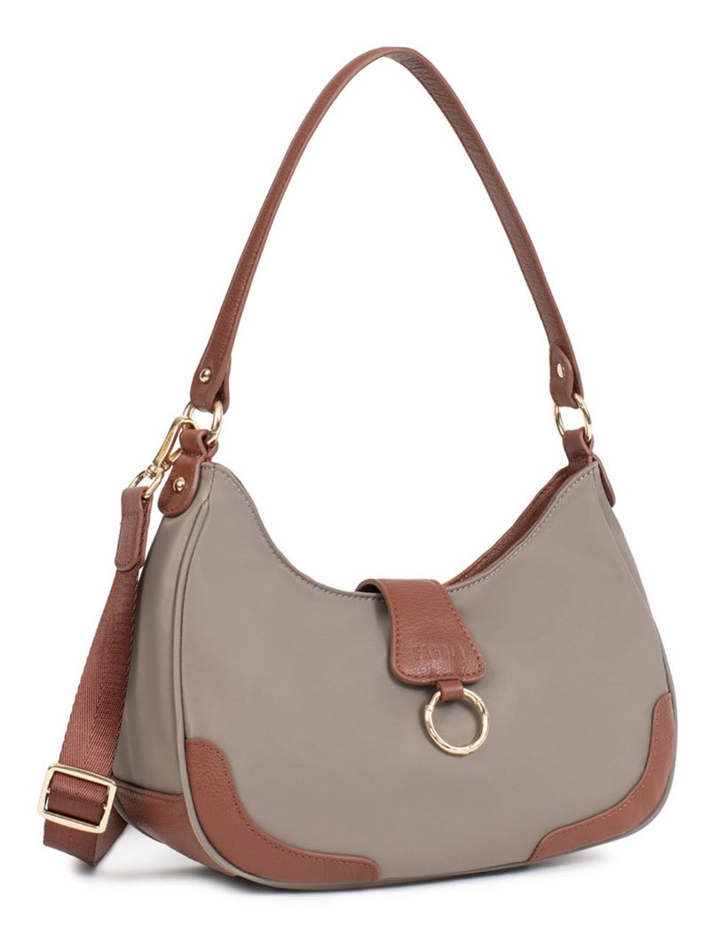 FIONA - Borsa a spalla con 1 manico - Materiale idrorepellente Marrone cappuccino - Kiabi