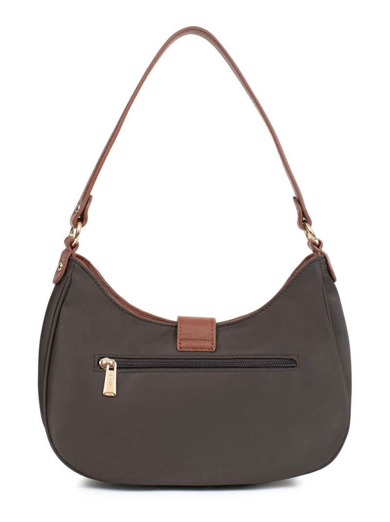 FIONA - Borsa a spalla con 1 manico - Materiale idrorepellente Marrone tabacco - Kiabi