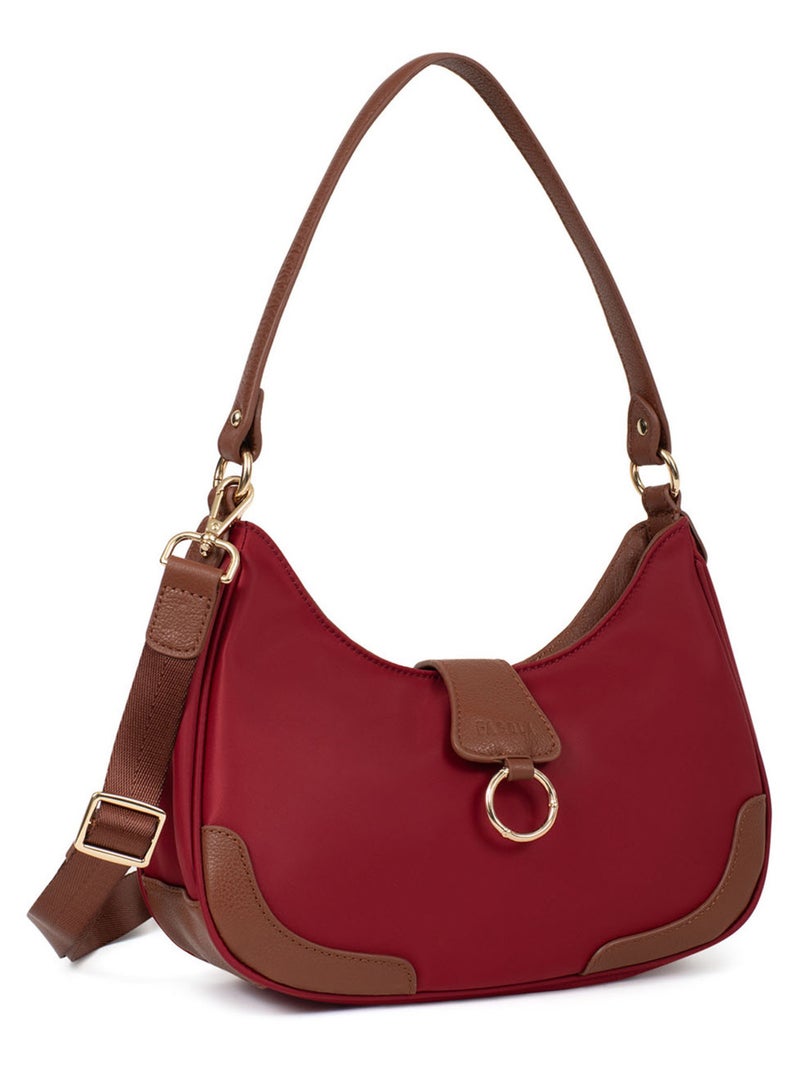 FIONA - Borsa a spalla con 1 manico - Materiale idrorepellente Rosso pomodoro - Kiabi