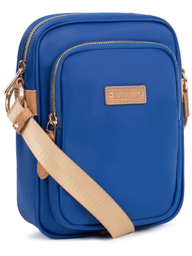 FIONA - Borsa a tracolla - Materiale idrorepellente Bianco Blu marino - Kiabi
