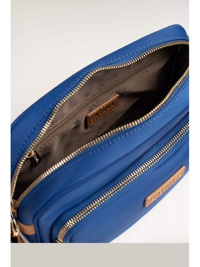 FIONA - Borsa a tracolla - Materiale idrorepellente Bianco Blu marino - Kiabi