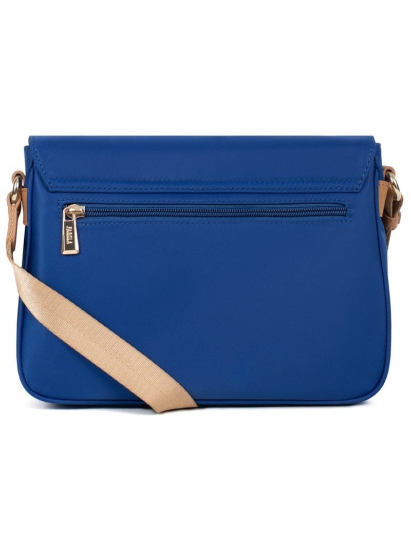 FIONA - Borsa a tracolla - Materiale idrorepellente Bianco Blu marino - Kiabi