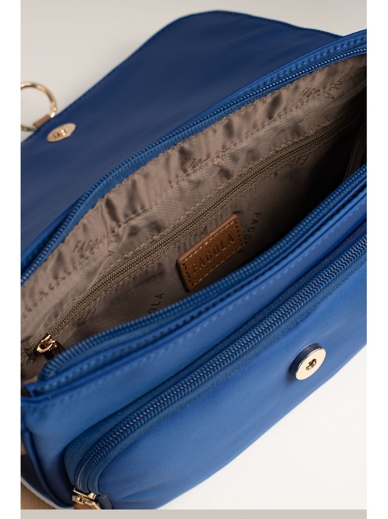FIONA - Borsa a tracolla - Materiale idrorepellente Bianco Blu marino - Kiabi
