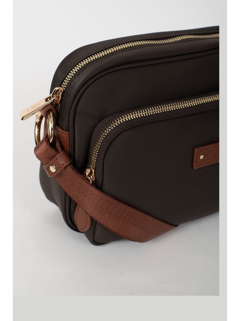 FIONA - Borsa a tracolla - Materiale idrorepellente Marrone tabacco - Kiabi