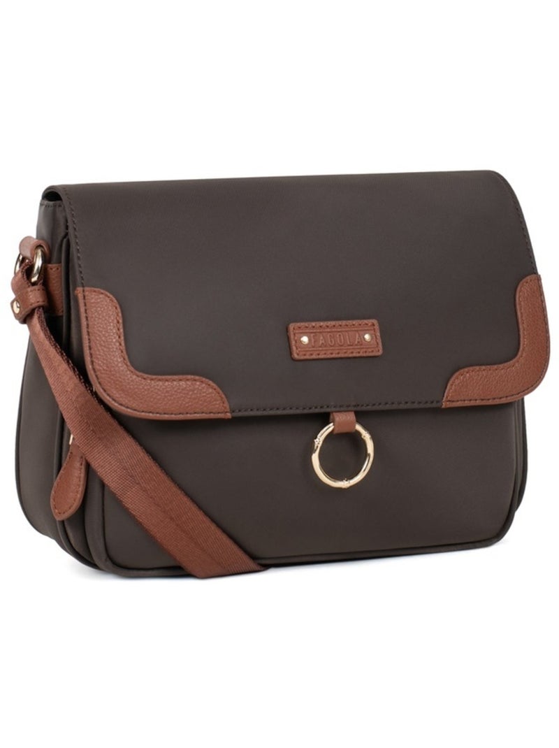 FIONA - Borsa a tracolla - Materiale idrorepellente Marrone tabacco - Kiabi