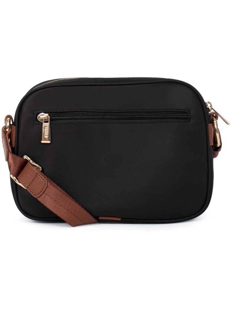 FIONA - Borsa a tracolla - Materiale idrorepellente Nero Marrone - Kiabi