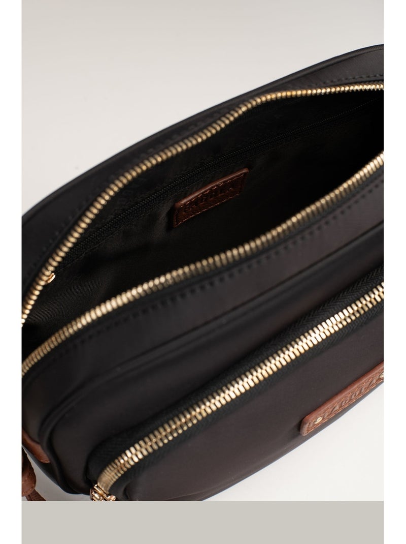 FIONA - Borsa a tracolla - Materiale idrorepellente Nero Marrone - Kiabi